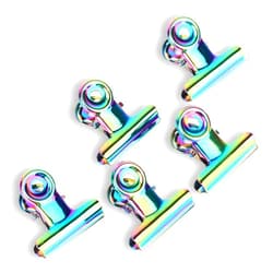 Antilog Nail Clips for Polygel, 5pcs Stainless Steel Multi-Functional Curve C Nail Extension Clips, Large Size