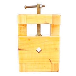 Hyuduo Clamp Vise, Wooden Mini Flat Pliers DIY Table Vise Stamp Clamp Shank Diameter 50mm Maximum Opening Width 60mm for Woodworking Carving Clamping Stamp (Large)
