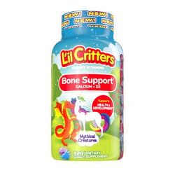 Vitafusion L'il Critters Bone Support Gummy Vitamin for Kids, Bone Support, Calcium, Vitamin D3, 120 gummies