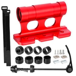 OMISTAR Bicycle Quick Release Front Fork Mount - Thru Axle Carrier Bike Fork Rack Block with 4 Adapters, Car Roof or Trunk Installation Bike Stand Holder for Car Truck Van