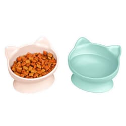 Kitty City Raised Cat Ear Bowls, Small Bowls 2pk (Pastel)