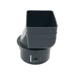 Gutterworks.com 3x4-4 (Black) Plastic Universal Downspout to Drain Tile Adapter (12 pack)