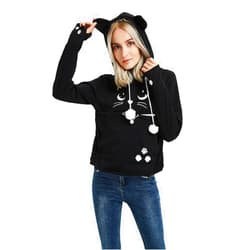 Felyong Women Dog Cat Carrier Hoodie Pet Pouch Kitten Printed Sweatshirt Shirt Hood Top