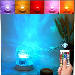 HAIDOLIANG Ocean Wave Ceiling Projector,RGB Colors Changing lamp Show Aurora/Sunset with Remote,Underwater Effect Led Light, Northern Lights Lamp,Lumena Light for Bedroom/Room Decor/Graduation Party