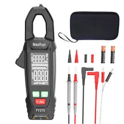 Mastfuyi Digital Clamp Meter Multimeter Tester T-RMS 6000 Counts, Auto-ranging Voltage Amp Tester with NCV Measures AC/DC Voltage & Current, Resistance, Capacitance, Frequency, Continuity, Live Wire