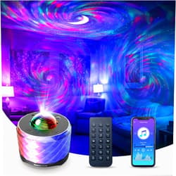 MRSCOZ Galaxy Projector，3 in 1 RGB Music Aurora Projector Night Light with Bluetooth Speaker and White Noise, Timer, Moon Projection for Kids Adults Bedroom/Game Room/Party/Home Decor (Black)
