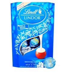 Lindt Lindor Milk & White Chocolate Truffles 200g