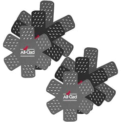 All-Clad Premium Cookware Protectors: Pot and Pan Protectors for Kitchen Organization - Perfect for Cast Iron, Steel, or Glass, 6-Piece, Black/Grey