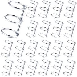 Boao 20 Pieces 3 Ring Metal Loose Leaf Binders Book Rings Snap Split Hinged with 20 mm Inner Diameter for DIY Travel Diary, Photo Album, Binding Spines Combs (Silver)