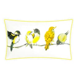 ELSKERJW Watercolor Bird Velvet Lumbar Decorative Throw Pillow Cover 12x20 Animal Print Accent Pillowcase Rectangle Cushion Covers Fall Home Decor for Bed Sofa Chair Couch Bedroom Living Room