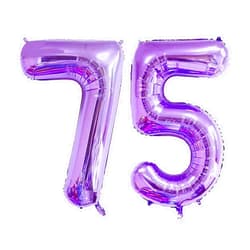 Nicedony Number 75 Balloons 40 inch Digital Balloon Alphabet 75 Birthday Balloons Digit 75 Helium Balloons Big Balloons for Birthday Party Supplies Weddin Bachelorette Bridal Shower,Purple Number 75
