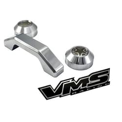 VMS Racing Chrome Windshield Bumper Rests and Footman Loop Bar Tie Down 3pcs 3 Piece Set Kit Compatible with Jeep Wrangler Sport Sahara Rubicon Unlimited TJ TJL LJ 97-06 1997-2006