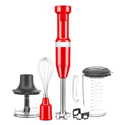 KitchenAid Variable Speed Corded Hand Blender with Accessories, Empire Red, KHBV83ER
