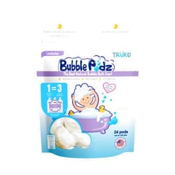 TruKid Bubble Podz Bubble Bath for Baby & Kids, Gentle Refreshing Bath Bomb for Sensitive Skin, pH Balance 7 for Eye Sensitivity, Natural Moisturizers and Ingredients, Lavender (24 Podz)