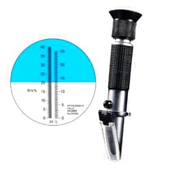Ade Advanced Optics RHW-25/Brix-40ATC 0-40% Brix and 0-25% Alcohol Dual Scale Refractometer for Winemakers/Beer Makers