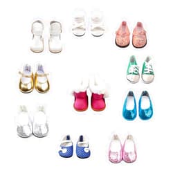 BOSOIRSOU 10 Pairs of 18 Inch Doll Shoes, BOSOIRSOU 2.75in Boots Dance Shoes Sandals Casual Shoes Canvas Shoes Fit for 18
