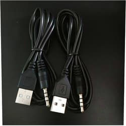 Luventg 3.5mm USB Charger Cable,3.5mm Male AUX Audio Jack to USB Male Charge Cable Adapter Cord,Compatible with MP3,Headphones,Speakers,Voice Recorder and Any Other Devices with 3.5mm Port(3.3 ft/2 Pack)