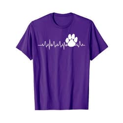 Awesome Dog Paw Gifts Apparel and Accessories Heart Pulse, EGK and Heartbeat with Dog Paw T-Shirt