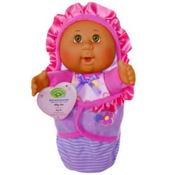 Cabbage Patch Kids Official, Newborn Baby African American Girl Doll - Comes with Swaddle Blanket and Unique Adoption Birth Announcement 9 Inches