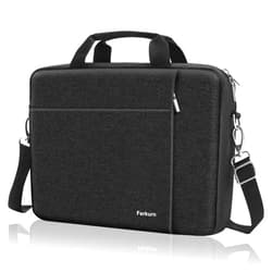 Ferkurn Laptop Bag Women Men Computer Bag for HP Envy Pavilion Omen/LG Gram/MSI/Dell Inspiron XPS/Lenovo Thinkpad/ASUS/Acer, Shoulder Strap Carrying Briefcase Messenger Bag Case, Black, 15 15.6 Inch
