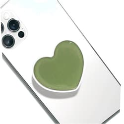 DALSTONE Cute Solid Color Heart Shape Collapsible Expandable Multi Functional Mobile Phone Grip & Kicktand (Jade green)