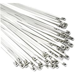 SunplusTrade Metal Zip Ties 11.8 inch 100pcs 304 Stainless Steel Zip Ties Heavy Duty Multi-Purpose Self-Locking Cable Ties for Machinery, Vehicles, Exhaust Wrap, Farms, Pipes, Roofs, Cables, and Outdoor Fence