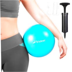Trideer Pilates Ball 9 Inch with Pump,Core Ball, Mini Pilates Ball for Physical Therapy,Small Exercise Ball Between Knees,Small Workout Ball for Barre,Yoga,Stability,Workout,Office&Home Gym