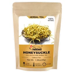 FullChea - 100% Pure Natural Dried Honeysuckle - Jin Yin Hua Honeysuckle Tea - Premium Flower Herbal Tea - 1.58oz/45g
