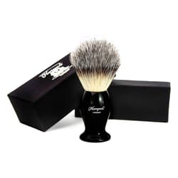 Haryali London Black Colour Base/Handle Men's Shaving Brush. Comes with Four Different Type of Pure Badger Hair to Choose. Perfect and Easy to Maintain Hair. Comes in a Designer Box. (Synthetic Badger Hair)