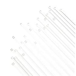 Aroono 100pcs 4 inch White Zip Ties-0.1 Width, 18lb Strength, Nylon Material, UV Resistant, High/Low Temperature Resistant-Durable, for Desktop Storage, Home, Fence, Green Plants...