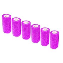 Prairie Horse Supply 3 Inch Self Adhesive Medical Bandage Wrap Sport Tape (Light Purple) (6 Pack) Strong Elastic Self Adherent Cohesive First Aid Sport Flex Rolls for Wrist Ankle Knee Sprains and Swelling