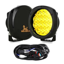 BIGLION.X 5 Inch Pair 160W Amber Round LED Offroad Lights 18800LM Amber Yellow OffRoad Lights Super Bright Amber Driving lights Fog Lights Waterproof IP68 for Trucks Pickup 4x4 SUV ATV UTV