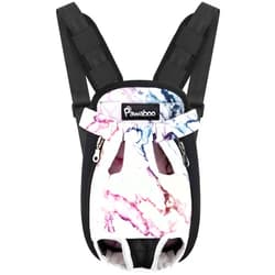 Pawaboo Pet Carrier Backpack, Adjustable Pet Front Cat Dog Carrier Backpack Travel Bag, Legs Out, Easy-Fit for Traveling Hiking Camping for Small Medium Dogs Cats Puppies, Medium, Purple Marble