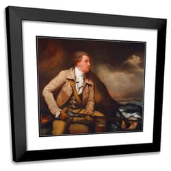ArtDirect James Northcote 18x15 Black Modern Frame and Double Matted Museum Art Print Titled - Sir William Elford, Bart.