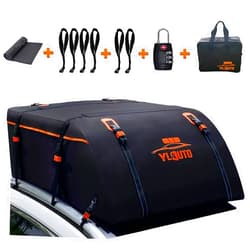 YLAUTO Rooftop Cargo Carrier,20 Cubic Feet Aerodynamic Design Rooftop Car Bag 100% Waterproof, Roof Rack Cargo Carrier with Anti-Slip Mat,Car Roof Bag Fits All Vehicle with/Without Rack