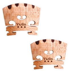 TUOREN 2pcs Violin Bridge 4/4 Full Size Fine Grade Maple Violin Parts Music Instrument Replacement with G-D-A-E String U-Groove