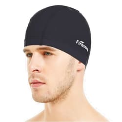 Firesara Fabric Swim Cap, High Elasticity Swimming Cap Keeps Hair Clean Breathable Fit Both Long Hair Short Hair, Swim Caps Woman Girls Men Kids One Size Hat