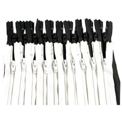 Zipperstop 100Pcs #3 Skirt & Dress Black & White YKK Coil Closed Bottom for Sewing Craft & Apparel - Made in The United States - 50 Black & White Zippers (100 Zippers Per Pack) (7