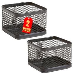 1InTheOffice Mesh Paperclip Holder for Desk, Paperclip Holder Desk Accessories Holder(2 Pack)