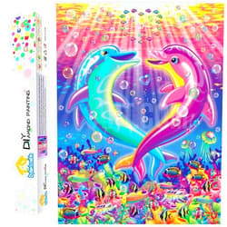Dylan's cabin Dylan’s Cabin DIY 5D Diamond Painting - Full Drill Rhinestone Paint with Diamonds Home Wall Decor（dolphin/16x12inch)