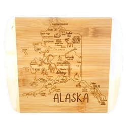 Totally Bamboo A Slice of Life Alaska State Serving and Cutting Board, 11