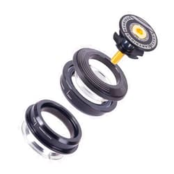 Hongwen Bicycle Headset 4444S 44mm ad Bearing Cycling Aluminum Alloy Internal Mountain Straight e Fork Ultralight Accessory Tool Professional Semi Integrated(Black)