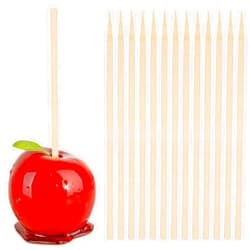 HAKSEN 350PCS Bamboo Sticks for Candy Apple, Candy Apple Sticks Skewers Semi-point Sticks for Caramel Apple Corn Dog Cake Pop Fruit Chocolate Fountain Appetizers