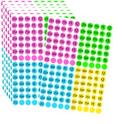 Zycyl Garage Sale Stickers, 2380 Count Yard Sale Stickers Pre-Priced Price Stickers 3/4