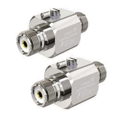 Foboiu Coaxial Lightning Arrester 2 Pack Suppressor Connectors Coax Cable Surge Protector for HF Radio，RF，VHF, UHF, CB, Ham, Two-Way Radio Ham Antenna with Dual UHF-Female (SO-239)