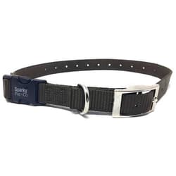 Sparky Pet Co - ECollar Replacement Strap - Double Buckle Dog Collar - Rugged Nylon - Adjustable - D Ring - Quick Release Metal Clasp - for Invisible Fence Systems - 1