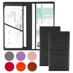 JUSTTOP 2Pack Car Registration and Insurance Holder,Car Document Holder for Cards License with Magnetic Shut,Vehicle Glove Box Car Organizer for Documents, Cards, License(Black)