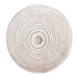Thymat 15“ Round Woven Placemats for Kitchen Dinning Table, Set of 6, Grey