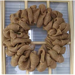 Thisuniqueshop 15, 18, 20, 23 inch Burlap wreath, Wedding wreath, Rustic wreath, Outdoor wreath,Front door Wreath,DIY Wreath,Plain Wreath, Spring Wreath, Winter Wreath, home warming