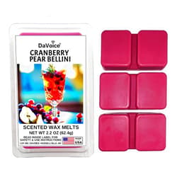 DaVoice Thanksgiving Wax Melts Soy Blend Fall Wax Melts Wax Cubes Strong Scent Melt - Cranberry Wax Melts Fall Scents, Fall Scented Wax Melts, Wine Food Wax Melts (6 Cubes, 2.2 oz - Cranberry Pear Bellini)